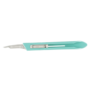MILTEX STAINLESS STEEL DISPOSABLE SAFETY SCALPEL - #15C Scalpel, Retractable Blade, 10/bx | Quantity - 1x BX