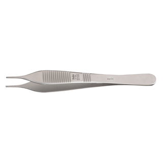 MILTEX ADSON TISSUE FORCEPS - Tissue Forceps, 4", 1x2 Teeth, Fenestrated Handles, Lightweight | Quantity - 1x EA