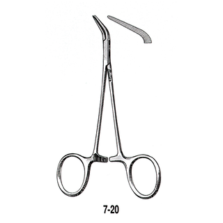 MILTEX HALSTEAD MOSQUITO FORCEPS - Halstead Mosquito Forceps, 5", Extra Delicate, Jaws 45 Angled On Flat | Quantity - 1x EA