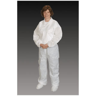 ALPHA PROTECH NUTECH COVERALLS - Coveralls, 4X-Large/ 5X-Large,  White, Elastic Wrist & Ankle, Serged Seams, 25/cs | Quantity - 1x CS
