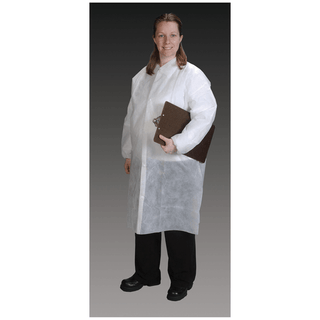 ALPHA PROTECH CRITICAL COVER GENPRO LAB COATS - Lab Coat, X-Large, White, Tapered Collar, Elastic Wrist, 30/cs | Quantity - 1x CS