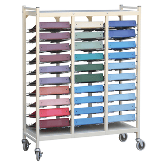 OMNIMED BEAM OMNICART FLAT STORAGE RACKS - Standard Flat Storage Rack, 45 Chart Capacity, 15 Tier, 72"H x 41"W x 15"D | Quantity - 1x EA