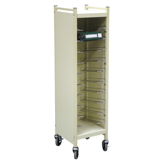 OMNIMED BEAM OMNICART CABINET STYLE FLAT STORAGE RACKS - Big Beam Cabinet Style Flat Storage Rack, 12 Chart Capacity, 12 Tier, 72"H x 14"W x 15"D | Quantity - 1x EA