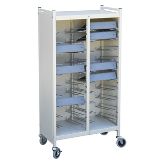 OMNIMED BEAM OMNICART CABINET STYLE FLAT STORAGE RACKS - Big Beam Cabinet Style Flat Storage Rack, 12 Chart Capacity, 12 Tier, 72"H x 14"W x 15"D | Quantity - 1x EA