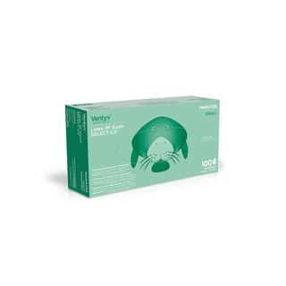 VENTYV SELECT 5.0 NATURAL LATEX EXAM GLOVES (MANATEE) - Glove, Exam, Latex, Powder-Free (PF), Textured, Natural White, Small, 100/bx, 10 bx/cs | Quantity - 1x CS