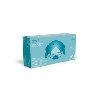 VENTYV SELECT 5.0 NATURAL LATEX EXAM GLOVES (MANATEE) - Glove, Exam, Latex, Powder-Free (PF), Textured, Natural White, Small, 100/bx, 10 bx/cs | Quantity - 1x CS
