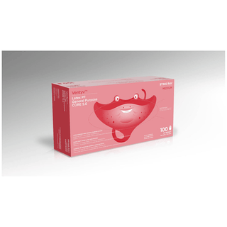 VENTYV CORE 5.0 LATEX GENERAL PURPOSE GLOVES (STINGRAY) - Glove, General Purpose, Latex, Textured, Powder-Free (PF), Medium, Natural White, 100/bx, 10 bx/cs (70 cs/plt) (Not for use in Healthcare) | Quantity - 1x CS