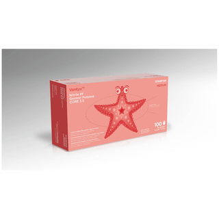 VENTYV CORE 3.5 NITRILE GENERAL PURPOSE GLOVES (STARFISH) - Glove, General Purpose, Nitrile, Poly Coated, Textured, Powder-Free (PF), X-Large, Lavender Blue, 100/bx, 10 bx/cs (Not for use in Healthcare) | Quantity - 1x CS
