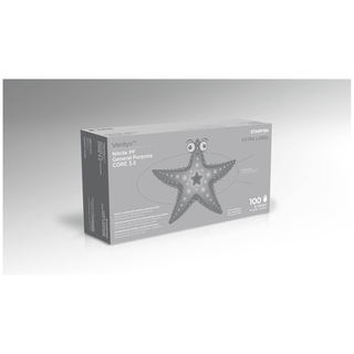 VENTYV CORE 3.5 NITRILE GENERAL PURPOSE GLOVES (STARFISH) - Glove, General Purpose, Nitrile, Poly Coated, Textured, Powder-Free (PF), X-Large, Lavender Blue, 100/bx, 10 bx/cs (Not for use in Healthcare) | Quantity - 1x CS