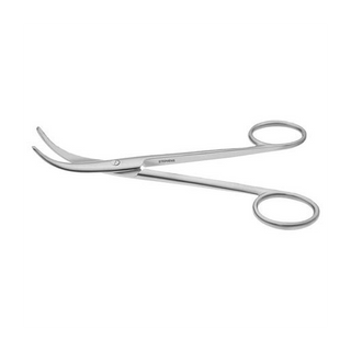 ENUCLEATION SCISSORS, STRONG CURVE, RING HANDLE
